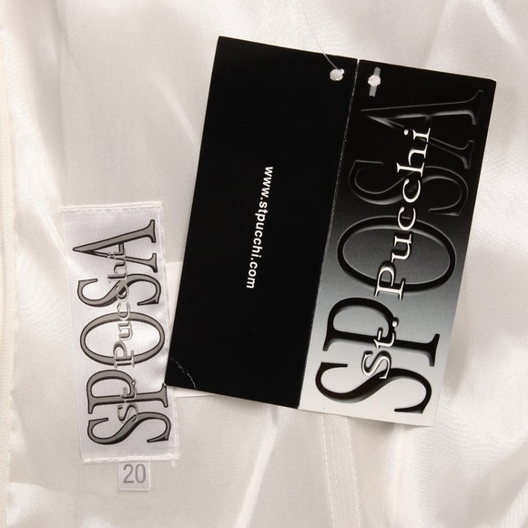 ST PUCCHI Grace Z157 Embroidered Organza Formal Bridal Plus Wedding Dress 20 - Picture 8 of 8